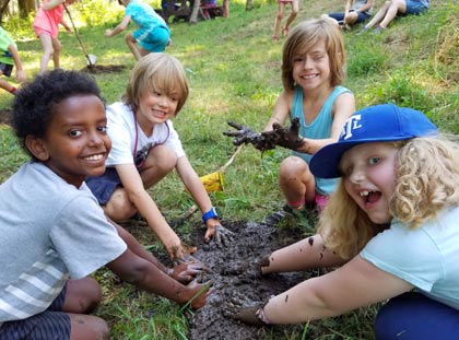 What could be more entertaining than turning molehills into giant mud puddles! The dirtier they go home, the more fun they've had. 